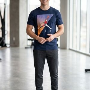 Jordan Navy Blue Graphic Tee